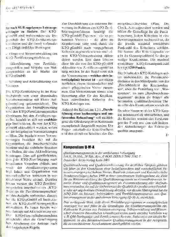 Vorschauseite 4: Das krankenhausspezifische Zertifizierungsverfahren der Kooperation für Transparenz und Qualität im Krankenhaus (KTQ) Eine Verfahrensbeschreibung