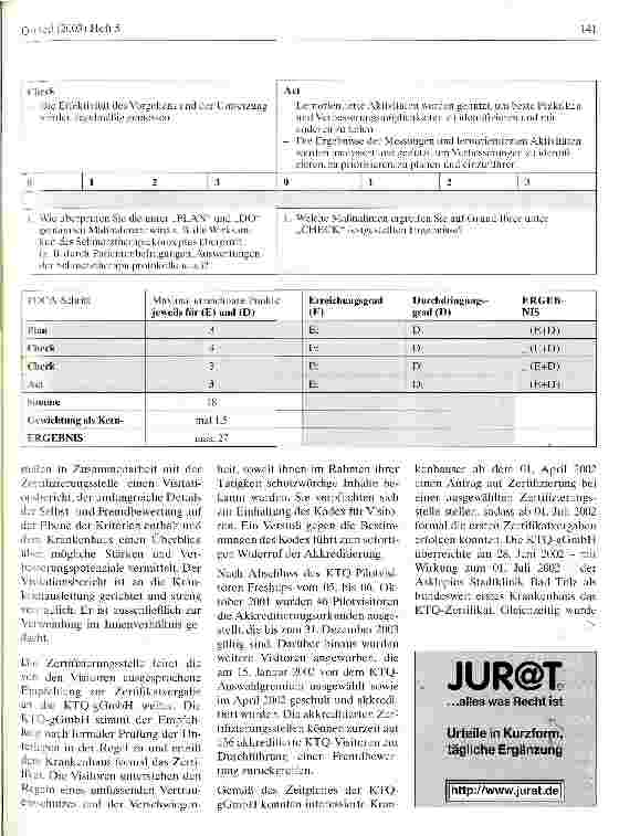Vorschauseite 6: Das krankenhausspezifische Zertifizierungsverfahren der Kooperation für Transparenz und Qualität im Krankenhaus (KTQ) Eine Verfahrensbeschreibung