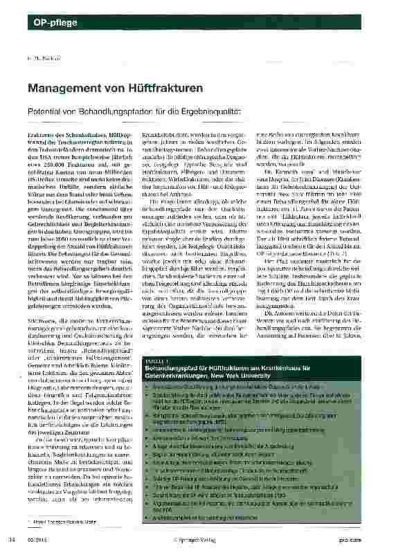 Vorschauseite 1: Management von Hüftfrakturen