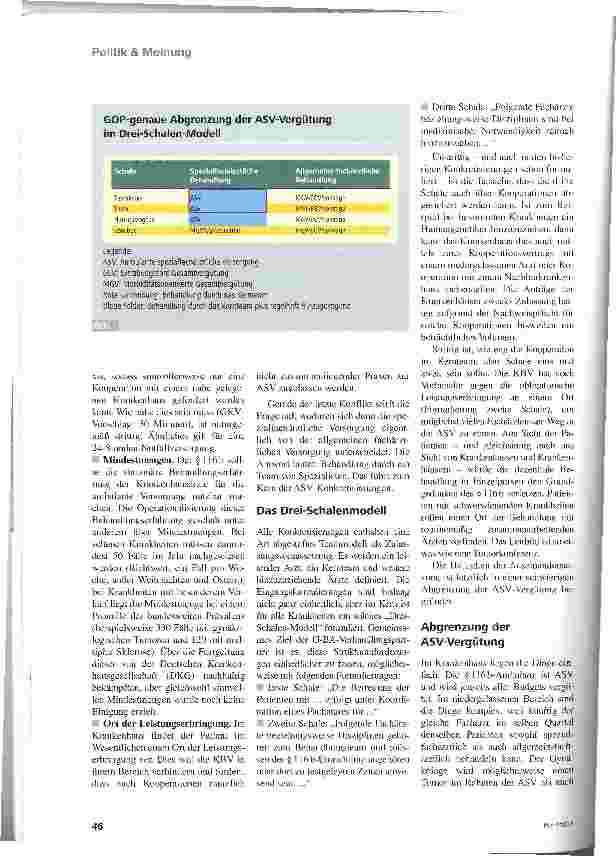 Vorschauseite 3: ASV-Konkretisierung -ein Großprojekt