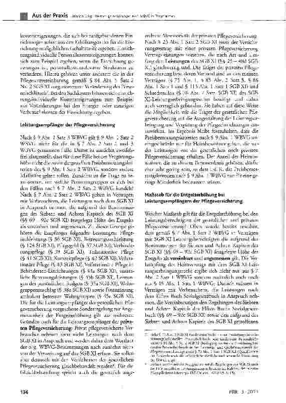 Vorschauseite 2: Heimentgelterhöhungen nach WBVG in Pflegeheimen