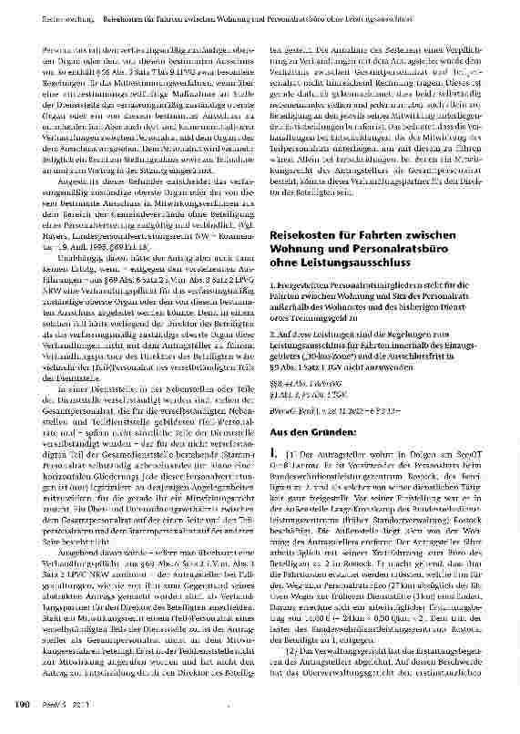 Vorschauseite 3: Keine Verhandlung des letztentscheidenden Organs mit dem Personalrat