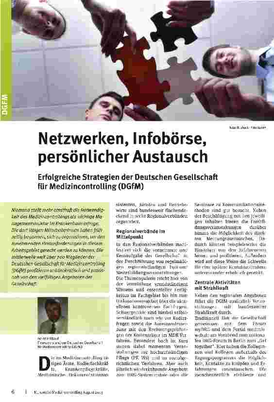 Vorschauseite 1: Netzwerken, Infobörse, persönlicher Austausch