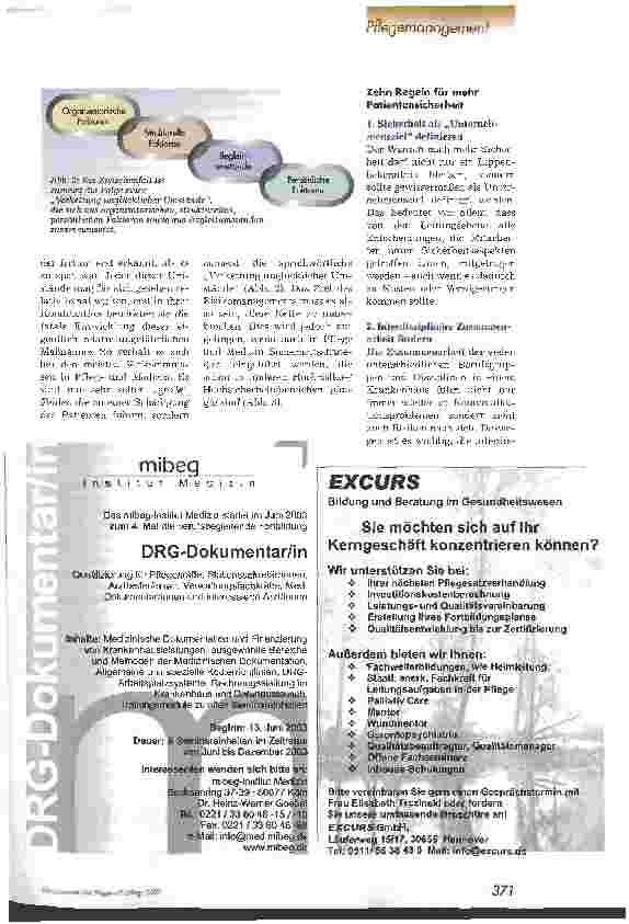 Vorschauseite 3: Patientensicherheit und Risikomanagement in der Pflege