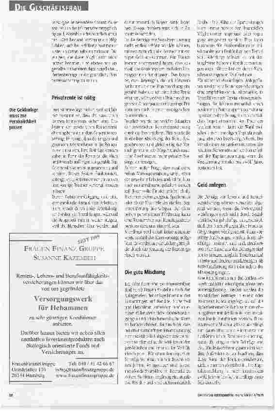 Vorschauseite 2: Versicherungen für Hebammen