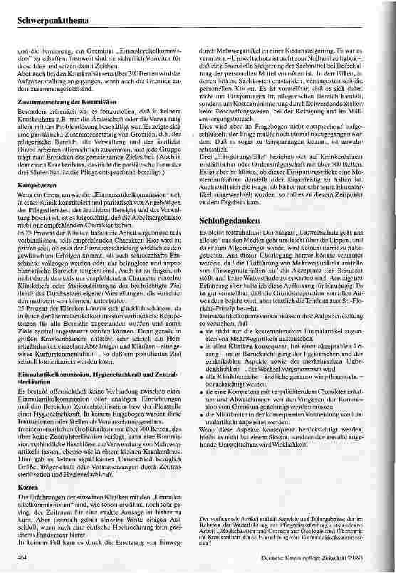 Vorschauseite 3: Aufgaben und Arbeitsweisen von Einmalartikelkommissionen