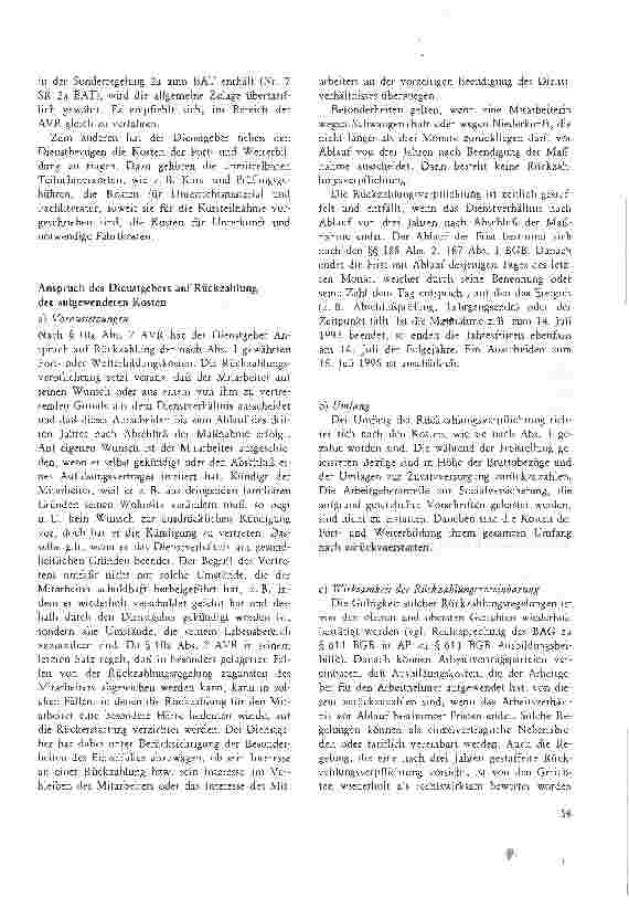 Vorschauseite 2: Rückzahlung der Kosten einer Fortoder Weiterbildung gemäß Paragraph 10 a Abs. 2 AVR