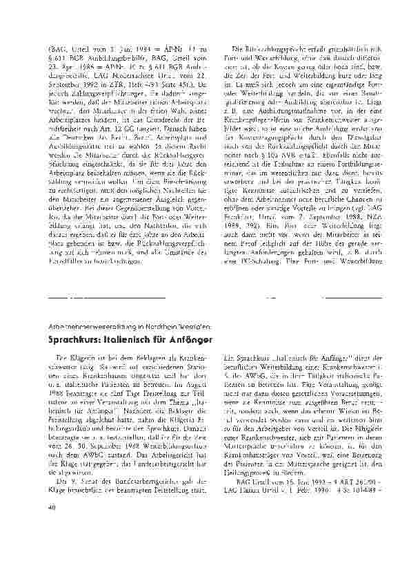 Vorschauseite 3: Rückzahlung der Kosten einer Fortoder Weiterbildung gemäß Paragraph 10 a Abs. 2 AVR
