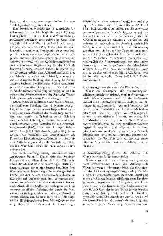 Vorschauseite 4: Rückzahlung der Kosten einer Fortoder Weiterbildung gemäß Paragraph 10 a Abs. 2 AVR
