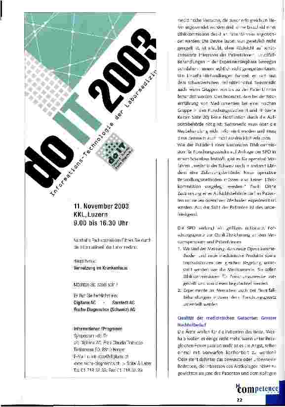 Vorschauseite 2: Qualitätssicherung: Die Patienten-Organisation ortet Nachholbedarf