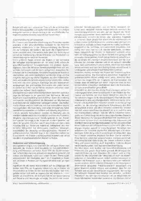 Vorschauseite 6: Gesundheitsförderung und Prävention als therapeutisches Handiungsfeld Eine Untersuchung am Beispiel ergotherapeutischer Praxen in Bayern