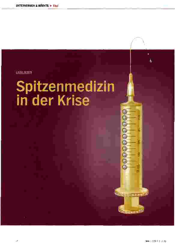 Vorschauseite 1: Spitzenmedizin in der Krise