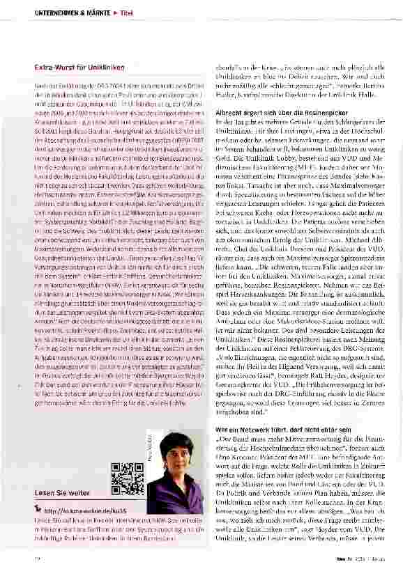 Vorschauseite 3: Spitzenmedizin in der Krise
