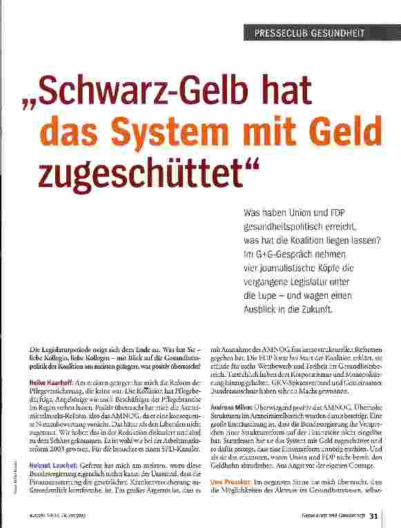Vorschauseite 2: Schwarz-Gelb hat das System mit Geld zugeschüttet