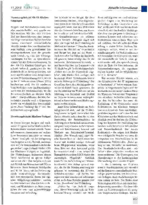 Vorschauseite 2: Kooperative Organisation noch in den Kinderschuhen? Modelle und Forderungen auf der Herbsttagung der Krankenhaus-IT-Leiterinnen/-Leiter