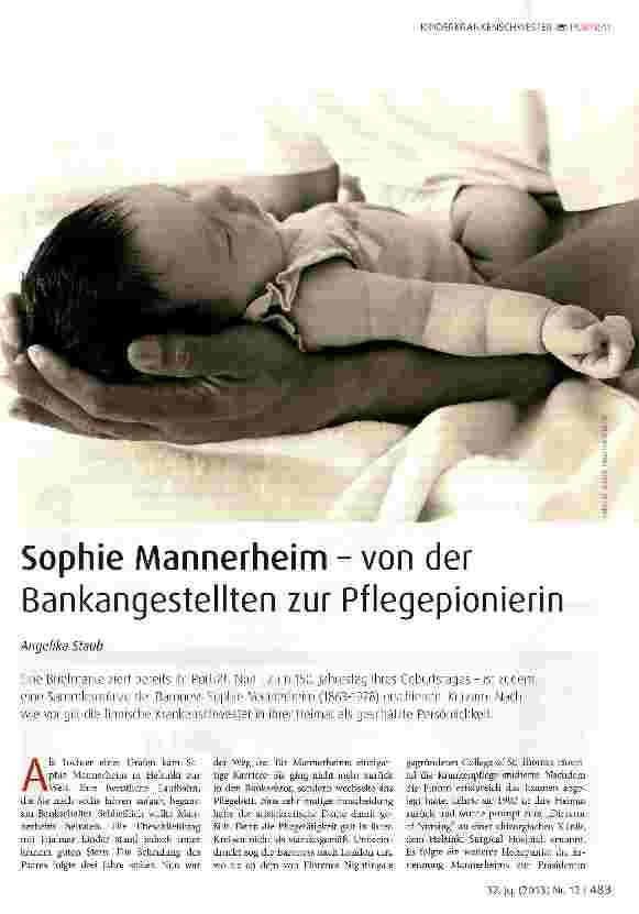 Vorschauseite 1: Sophie Mannerheim - von der Bankangestellten zur Pflegepionierin