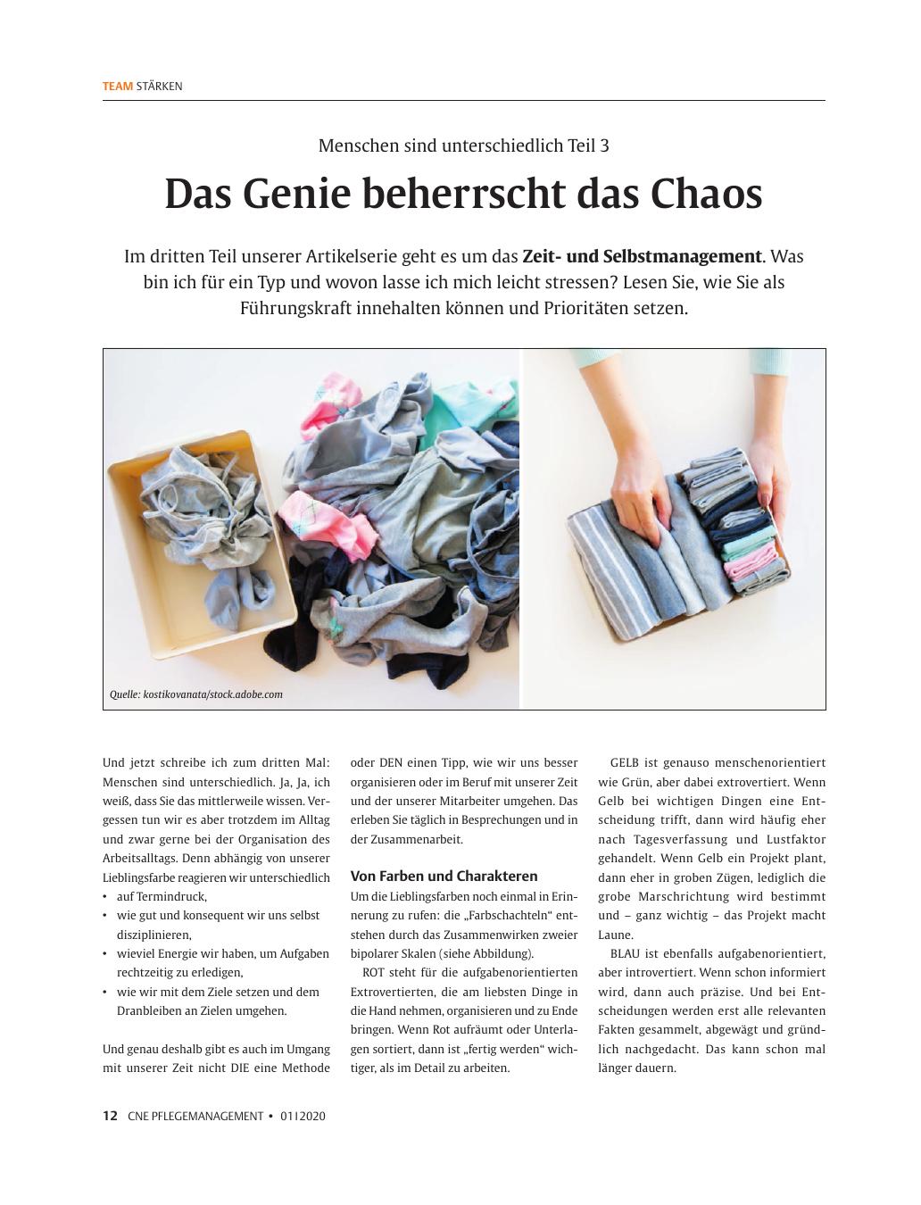 Vorschauseite 1: Das Genie beherrscht das Chaos.