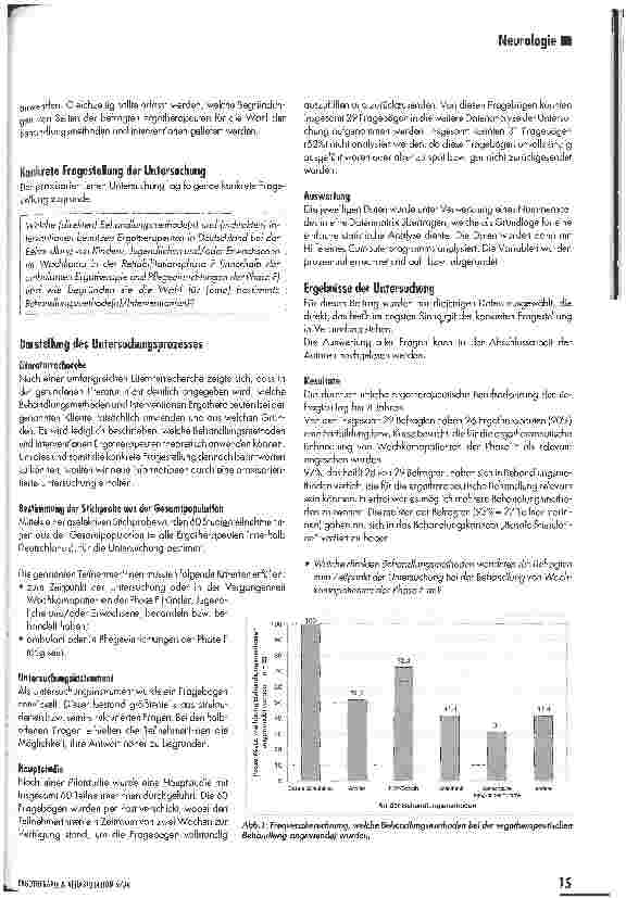 Vorschauseite 2: Ergotherapie bei Wachkoma-PatientenFür welche Behandlungsmethoden und Interventionen entscheiden sich Ergotherapeutlnnen in Deutschland?