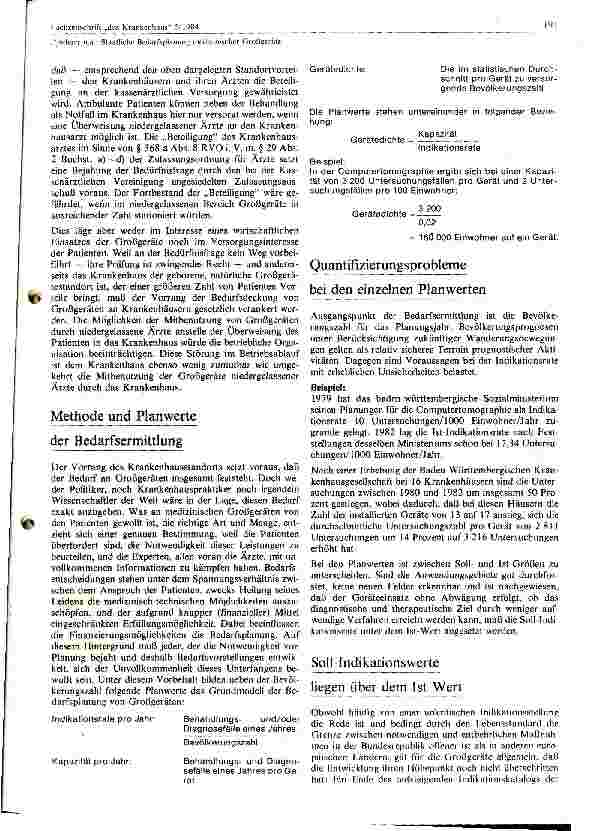 Vorschauseite 3: Staatliche Bedarfsplanung medizinischer Großgeräte
