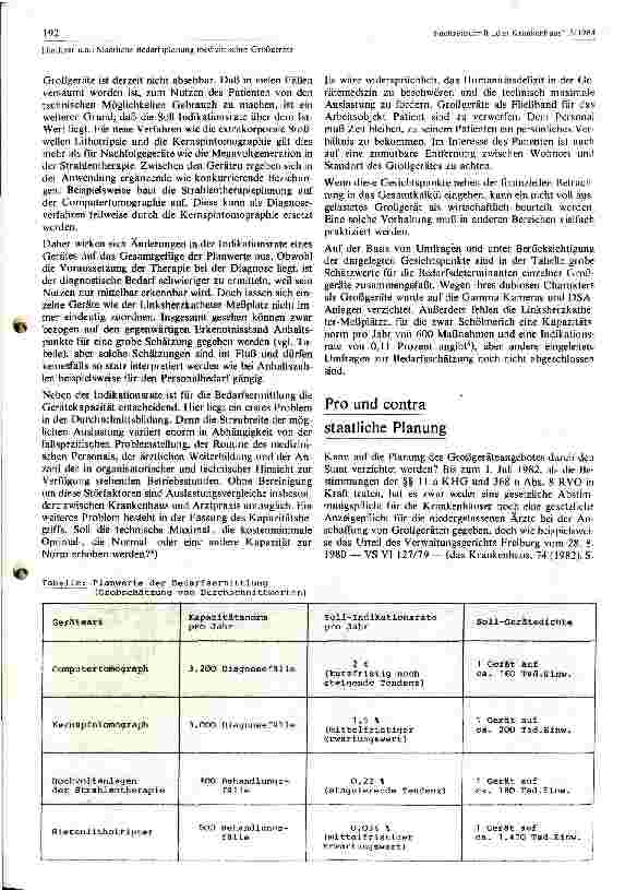 Vorschauseite 4: Staatliche Bedarfsplanung medizinischer Großgeräte
