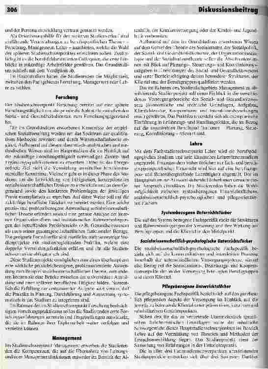 Vorschauseite 3: Pflegestudiengänge: Aufbruch in die Sackgasse?