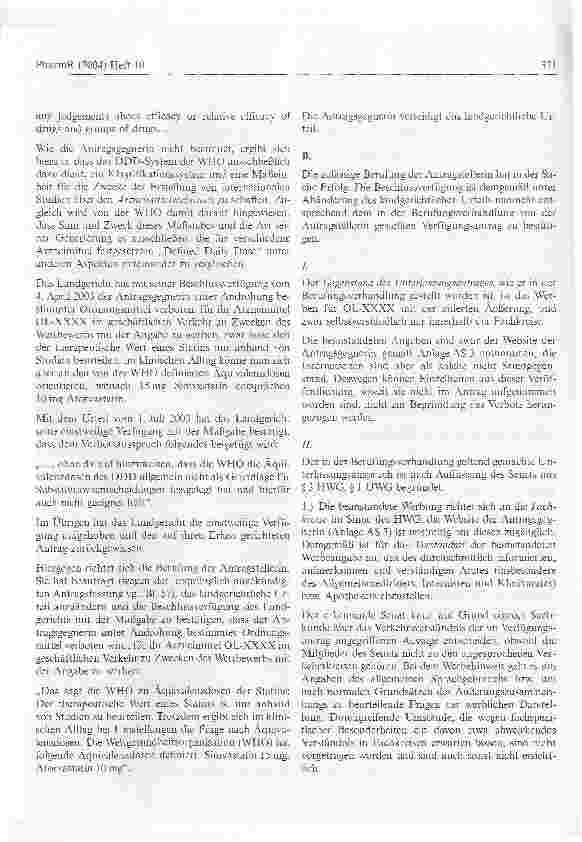 Vorschauseite 2: Die Pharmawerbung unter Hinweis auf eine Auffassung der WHO zu Äquivalenzdosen der Statine ist irreführend