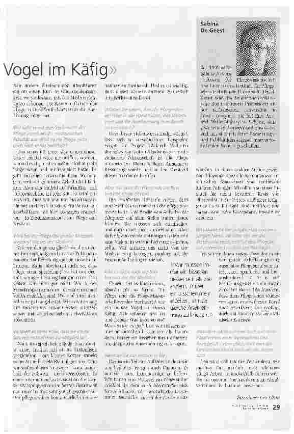 Vorschauseite 2: Wir werden beobachtet wie ein bunter Vogel im Käfig