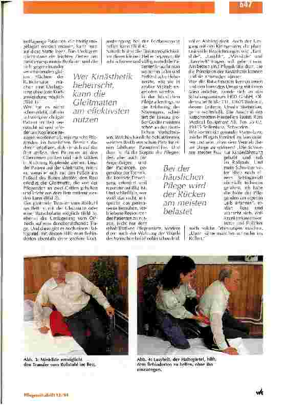 Vorschauseite 2: Easyslide: Gleiten statt Heben Helfer für die Häusliche Pflege