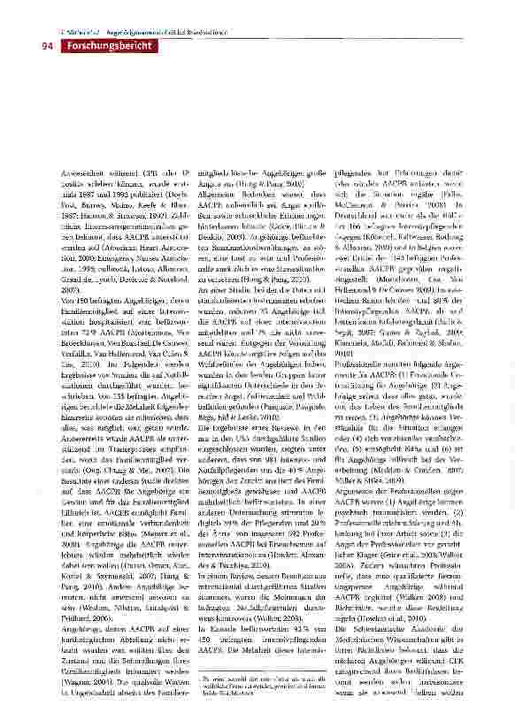 Vorschauseite 2: Erfahrungen von Angehörigen, die während der kardiopulmonalen Reanimation oder während invasiver Prozeduren in lebensbedrohlichen Situationen an der Seite ihres Nächsten anwesend…