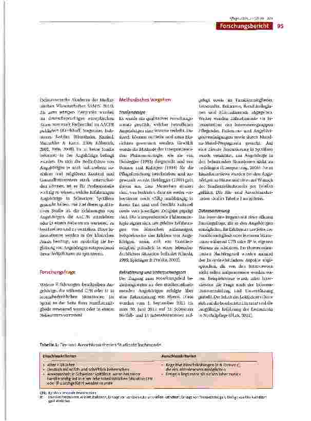 Vorschauseite 3: Erfahrungen von Angehörigen, die während der kardiopulmonalen Reanimation oder während invasiver Prozeduren in lebensbedrohlichen Situationen an der Seite ihres Nächsten anwesend…