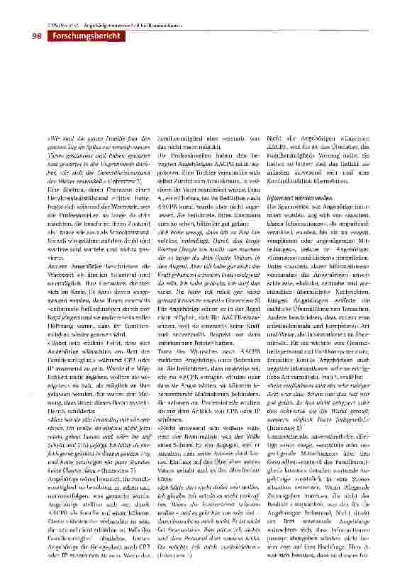 Vorschauseite 6: Erfahrungen von Angehörigen, die während der kardiopulmonalen Reanimation oder während invasiver Prozeduren in lebensbedrohlichen Situationen an der Seite ihres Nächsten anwesend…
