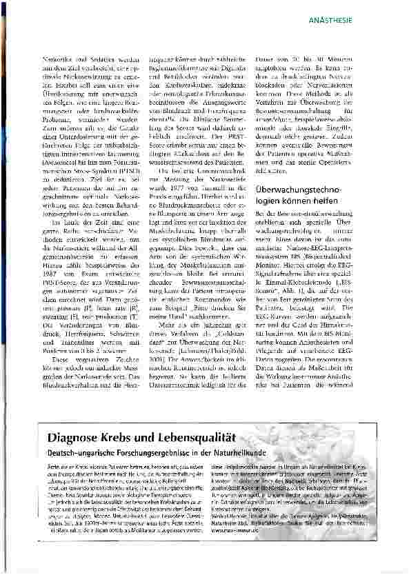 Vorschauseite 2: Eine „maßgeschneiderte Narkose ermöglichen