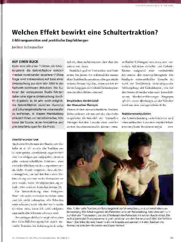 Vorschauseite 1: Welchen Effekt bewirkt eine Schultertraktion?