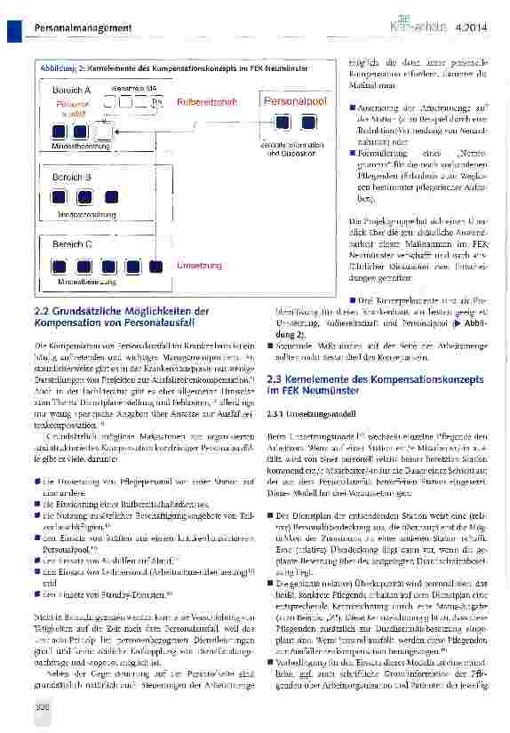 Vorschauseite 4: Kompensation von kurzfristigen Personalausfällen im Pflegebereich (I)
