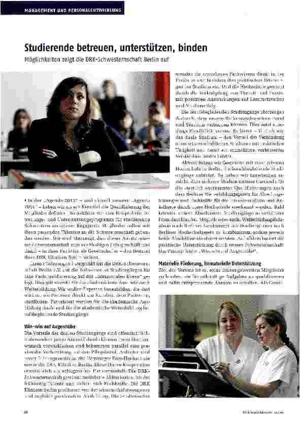 Vorschauseite 1: Studierende betreuen, unterstützen, binden
