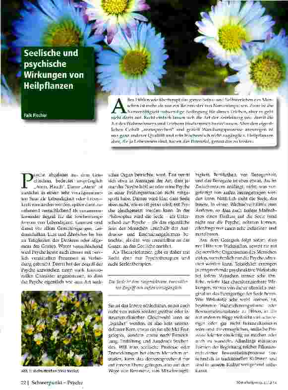 Vorschauseite 1: Seelische und psychische Wirkungen von Heilpflanzen