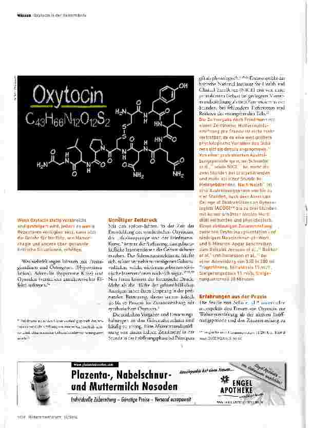 Vorschauseite 4: Oxytocin: Umsicht und Vorsicht statt Routine