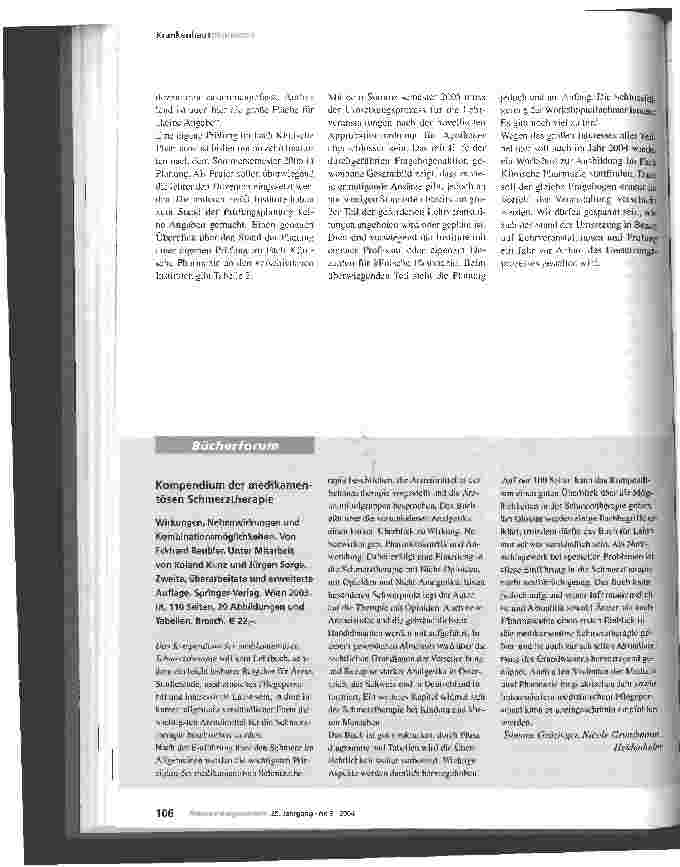 Vorschauseite 5: Etablierung der klinischen Pharmazie an den pharmazeutischen Instituten