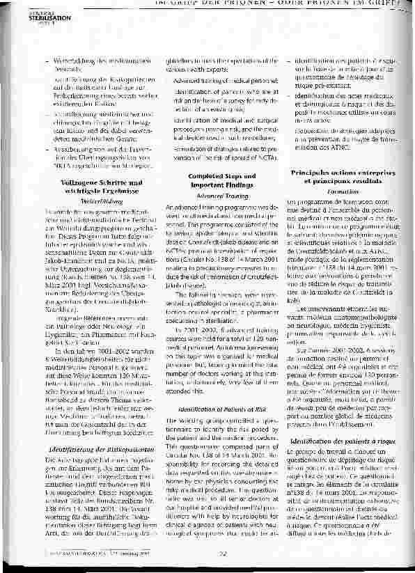 Vorschauseite 3: Wie wendet man die französischen Empfehlungen in der Krankenhauspraxis an?