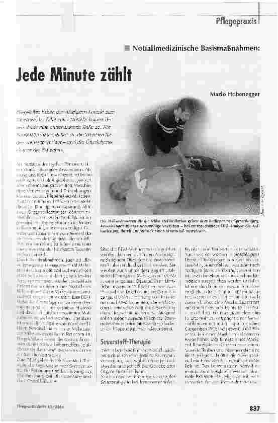 Vorschauseite 1: Notfallmedizinische Basismaßnahmen: Jede Minute zählt