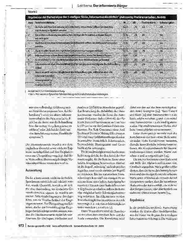 Vorschauseite 4: Entwicklung eines Fragebogens zur Partizipativen Entscheidungsfindung