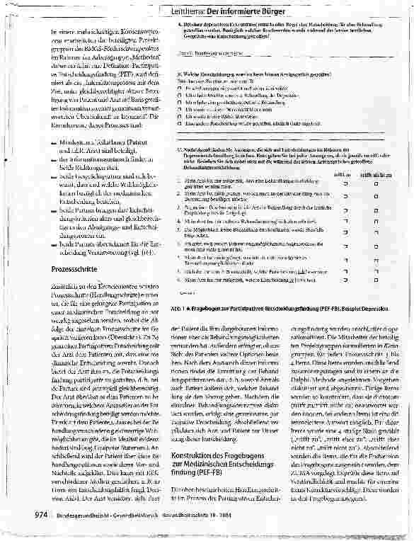 Vorschauseite 6: Entwicklung eines Fragebogens zur Partizipativen Entscheidungsfindung