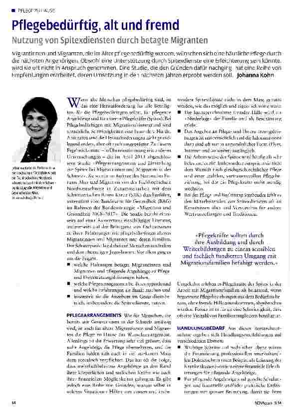 Vorschauseite 1: Pflegebedürftig, alt und fremd