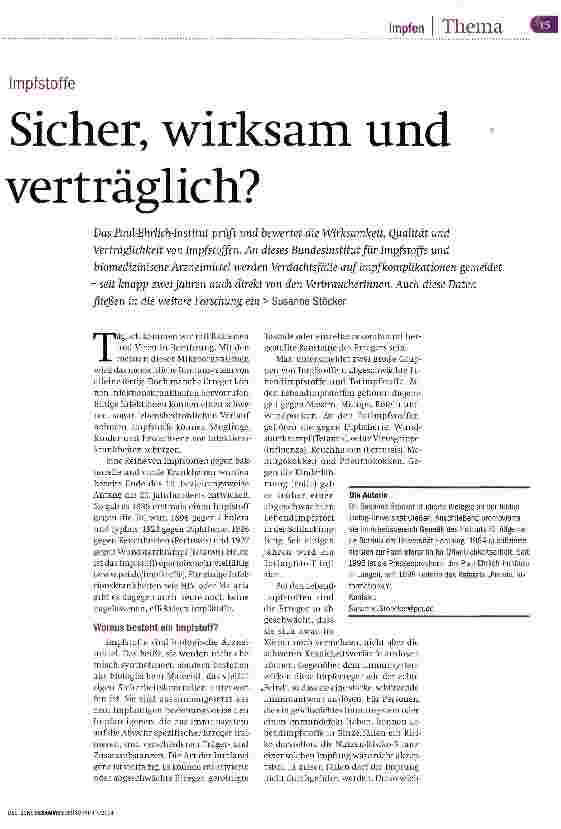 Vorschauseite 1: Sicher, wirksam und verträglich?