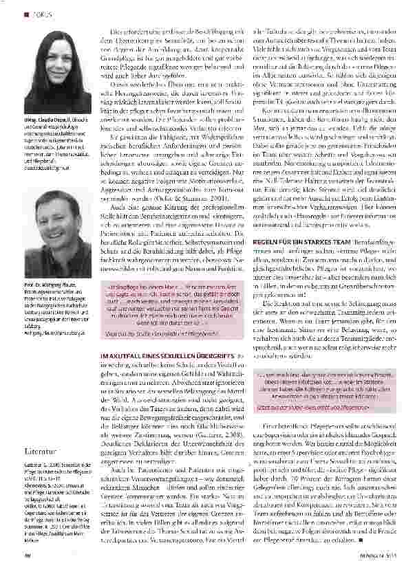 Vorschauseite 3: «Intimes Pflegen»-wenn es über die Pflege hinausgeht