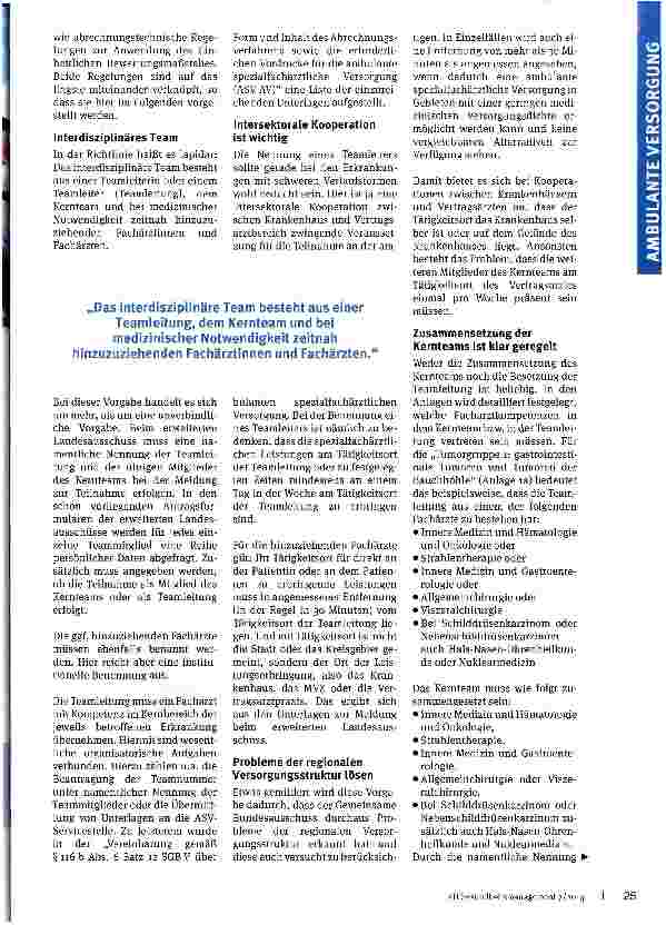 Vorschauseite 2: Vorbereitung auf die ambulante spezialfachärztliche Versorgung