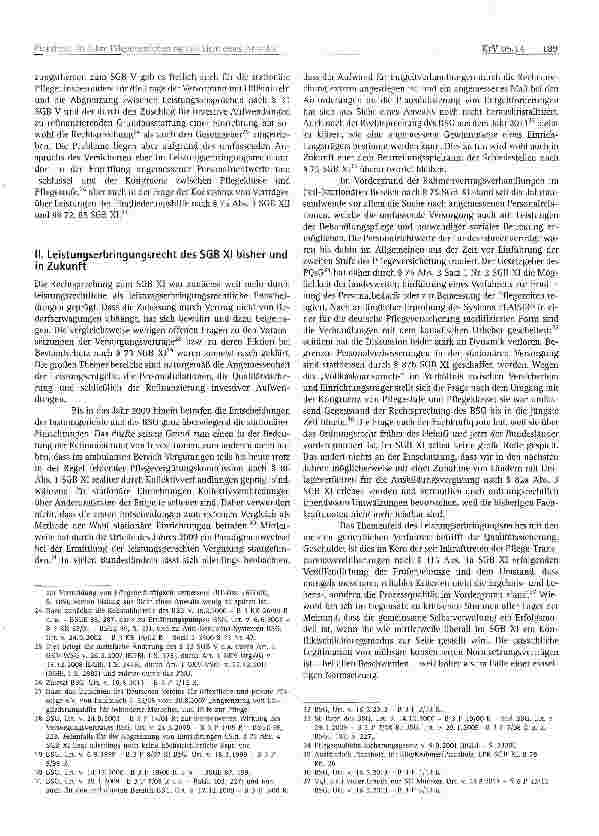 Vorschauseite 3: 20 Jahre Pflegeversicherung aus dem Blickwinkel eines Anwalts: Eine Erfolgsgeschichte mit Hand-lungsbedarf für die Zukunft