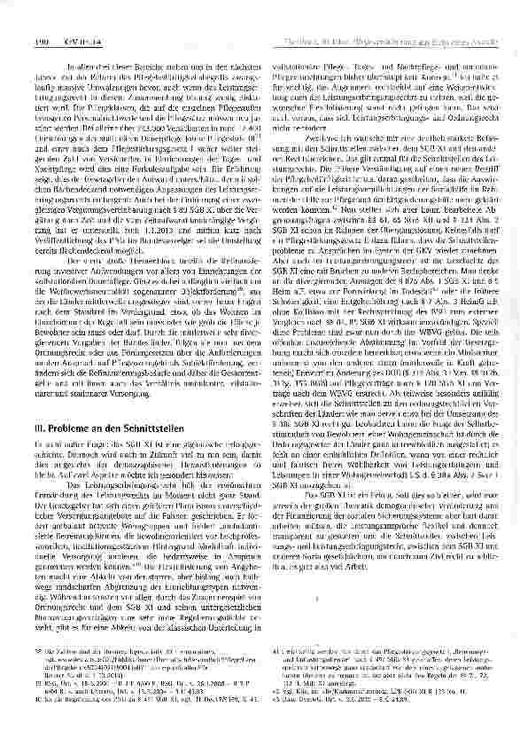 Vorschauseite 4: 20 Jahre Pflegeversicherung aus dem Blickwinkel eines Anwalts: Eine Erfolgsgeschichte mit Hand-lungsbedarf für die Zukunft