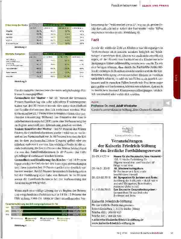 Vorschauseite 2: Frühe Hilfe gegen Kindesvernachlässigung Die Stiftung „Eine Chance für Kinder erprobt seit 13 Jahren den Einsatz von Familienhebammen zur Prävention von Kindesvernachlässigung und…