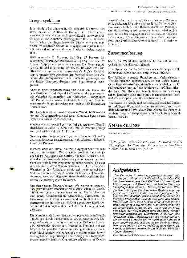 Vorschauseite 4: Wundinfektionen als Krankenhauserworbene Infektionen